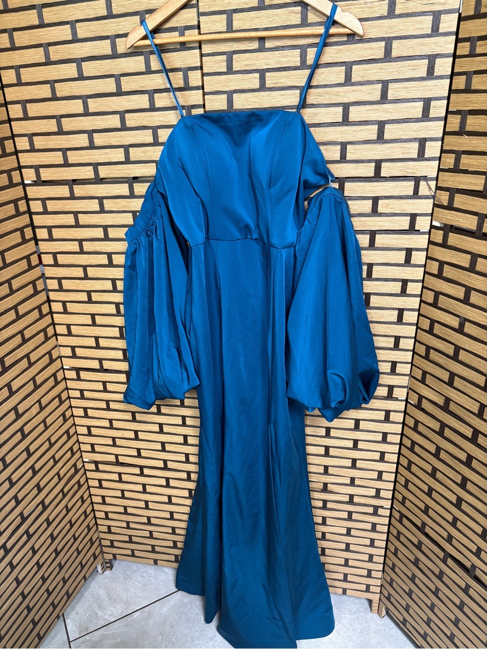 Bariano Teal Gown Size 10